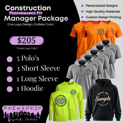 10 Set Managers Pack, Performance Fit Front Logo Only