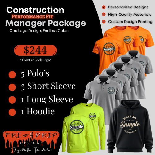 10 Set Managers Pack, Performance Fit Front and Back Logo