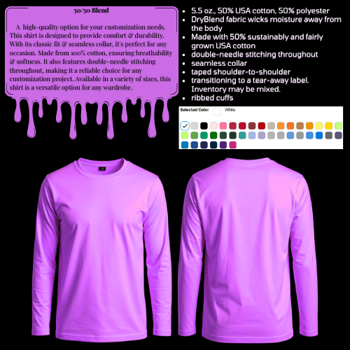 10 Office Wear Bundle, 50/50 Blend and Performance Fit, Front and back Logo Package
