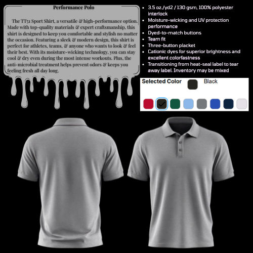 10 Office Wear Bundle, 50/50 Blend and Performance Fit, Front and back Logo Package